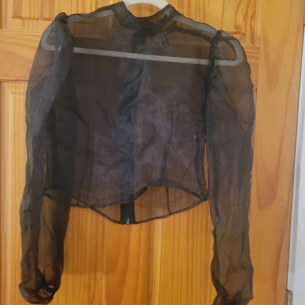 Black Forever 21 Tulle Top